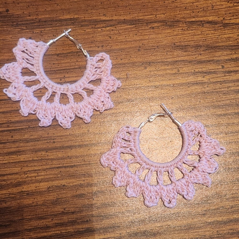 Bohemian Handmade Crochet Hoops